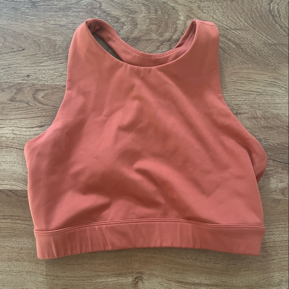 Carbon38 High Neck Bra in Cloud Compression.